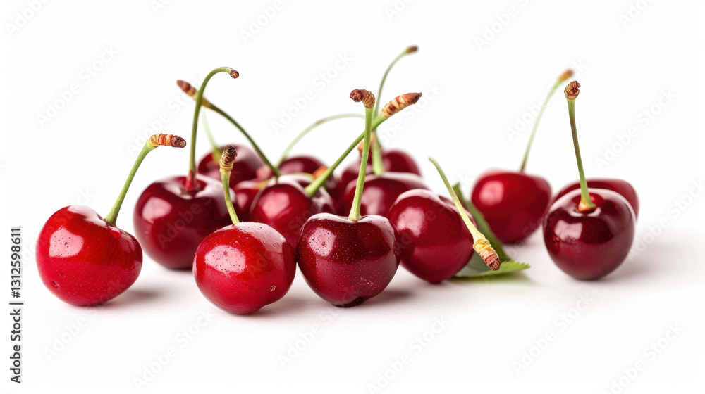 red cherries isolated on white red cherries isolated on white