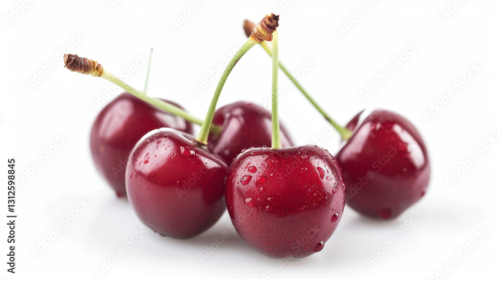 red cherries isolated on white red cherries isolated on white