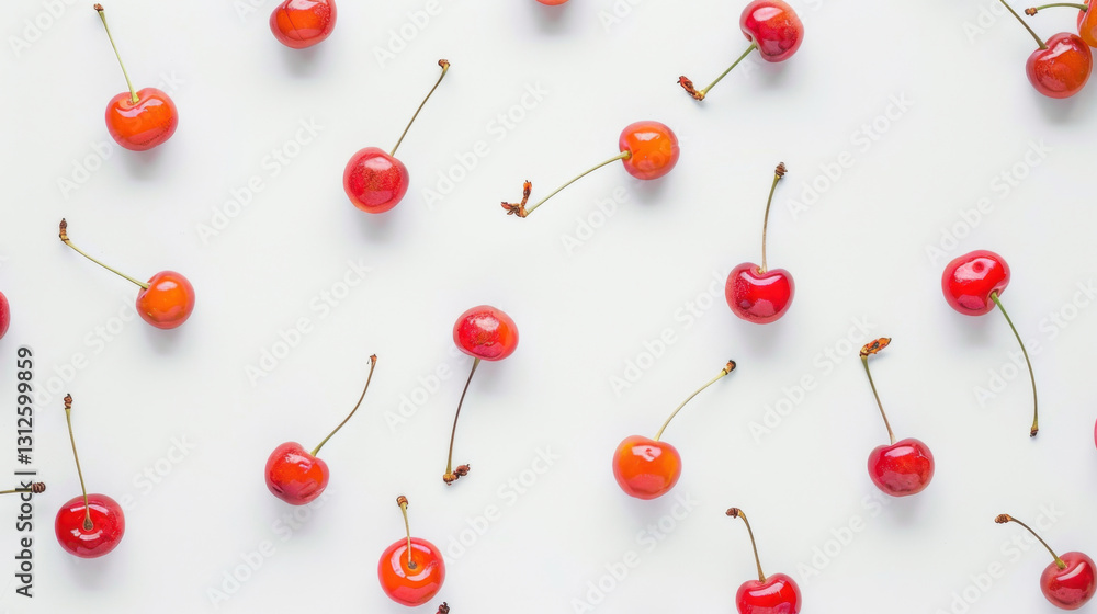 red cherries isolated on white red cherries isolated on white