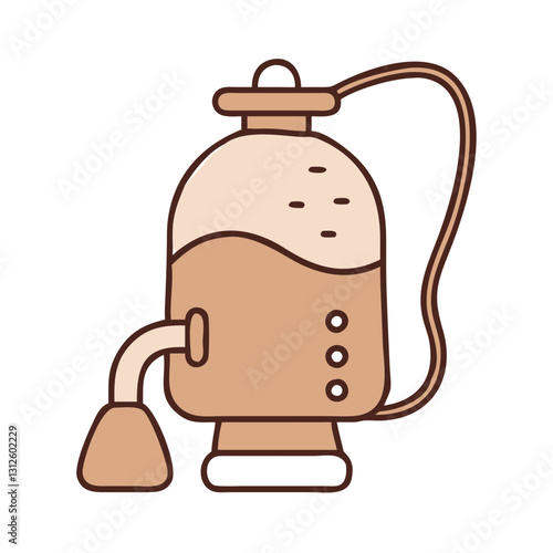 Clothes steamer icon for home use, garment care concept