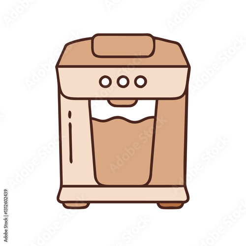 Ice maker icon producing refreshing cubes, kitchen appliance concept