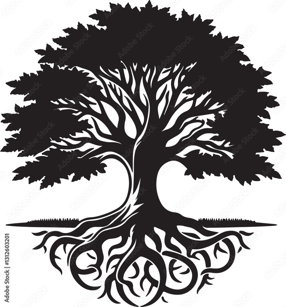 Obraz premium tree silhouette vector