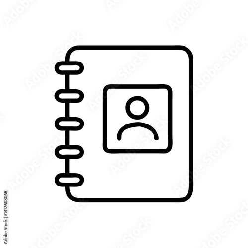 Phonebook icon featuring a contacts list with a person's photo