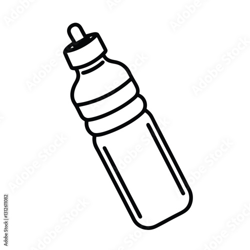 water bottle lineart icon on white background