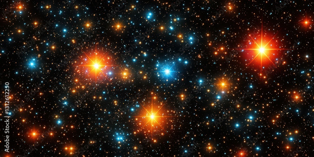 Star-filled night sky displays countless celestial bodies shining brightly in the cosmos Star-filled night sky displays countless celestial bodies shining brightly in the cosmos