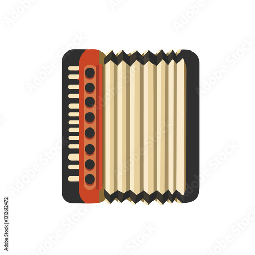 2D flat vector illustration Accordion straps icon isolated on a white background.

