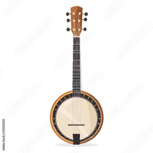 2D flat vector illustration Banjo case icon isolated on a white background.

