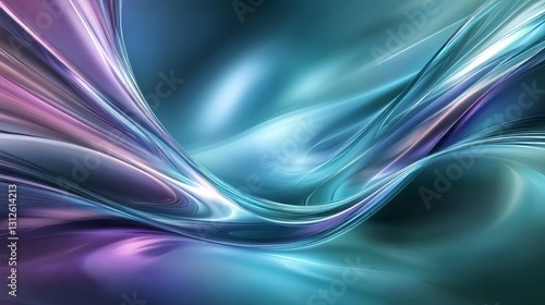 gradient teal and purple abstract background with floating highlights and smooth curved patterns, sleek and futuristic, artistic and vibrant design