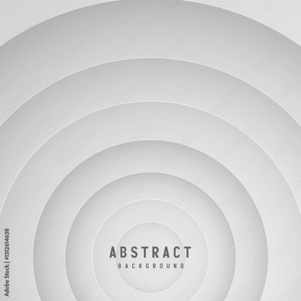 Obraz premium Grey concentric circles abstract background design