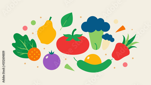Vegetable icon. Vegetable icon set. Cartoon style