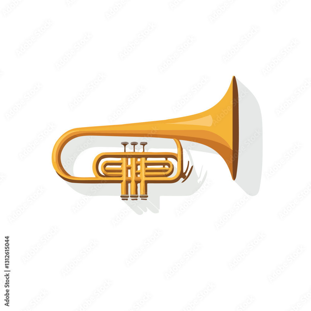 2D flat vector illustration Brass mute icon isolated on a white background.
2D flat vector illustration Brass mute icon isolated on a white background.