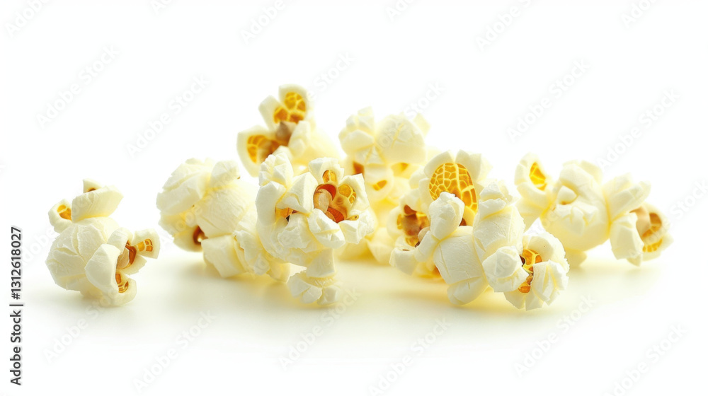 popcorn on white background popcorn on white background