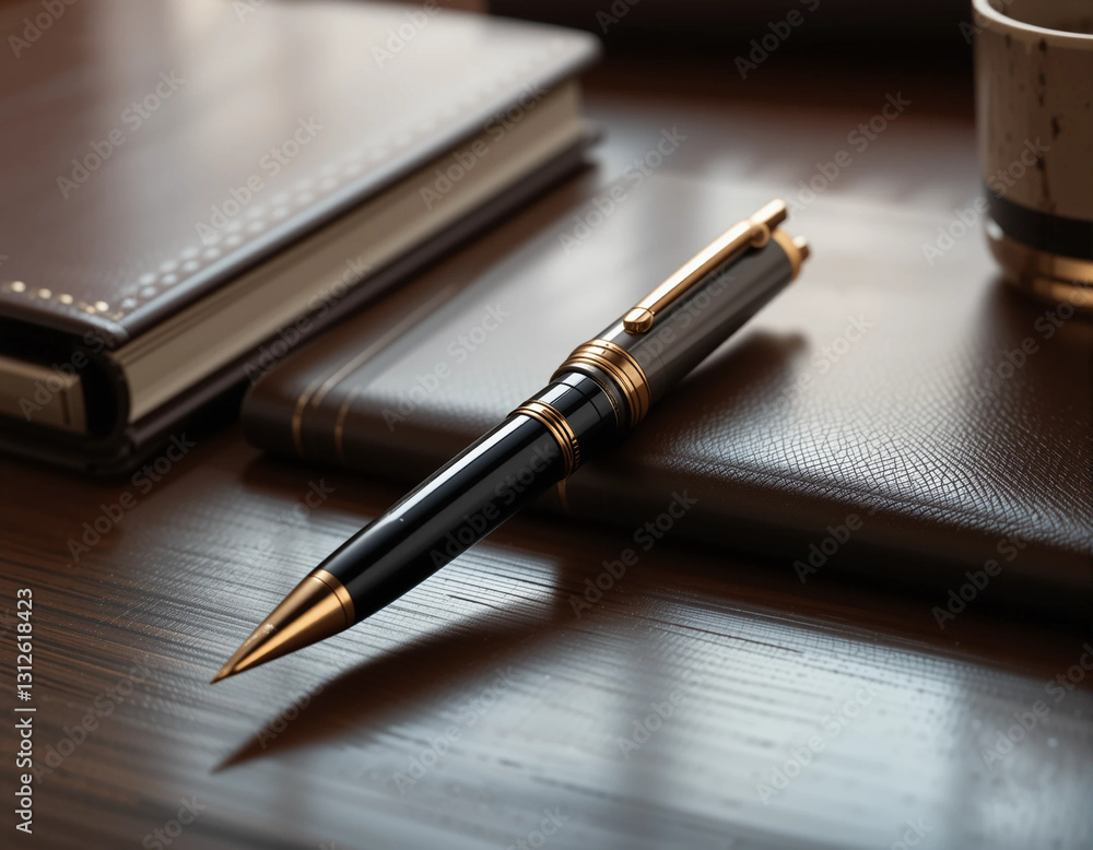 Sleek Ballpoint Pen – Hyper-Realistic Illustration for Business & Creativity Sleek Ballpoint Pen – Hyper-Realistic Illustration for Business & Creativity