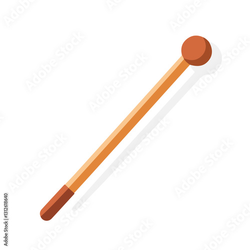 2D flat vector illustration Concert baton icon isolated on a white background.

