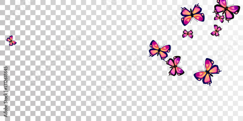 Exotic purple butterflies abstract vector wallpaper. Summer beautiful insects...