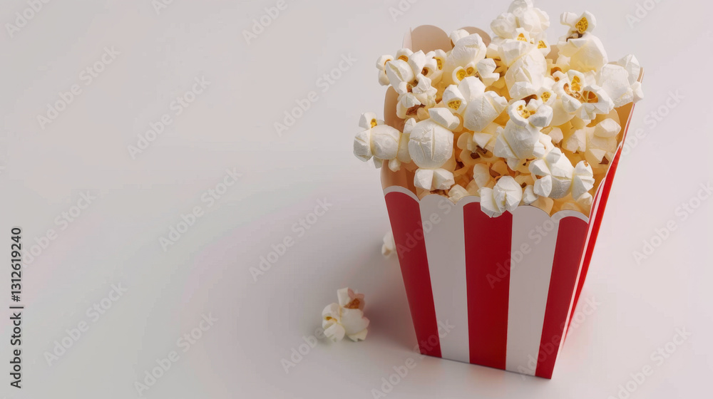 popcorn on white background popcorn on white background