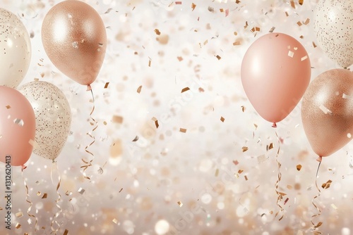 party balloons and confetti background 