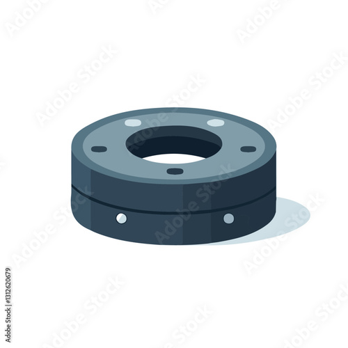 2D flat vector illustration Drum dampening ring icon isolated on a white background.

