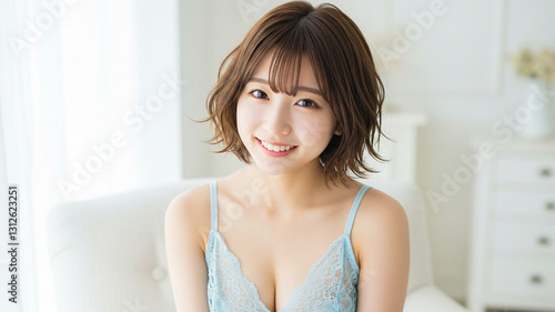 笑顔が魅力的な女性のベビードール姿 Free Download 笑顔が魅力的な女性のベビードール姿 - GFXLoad
