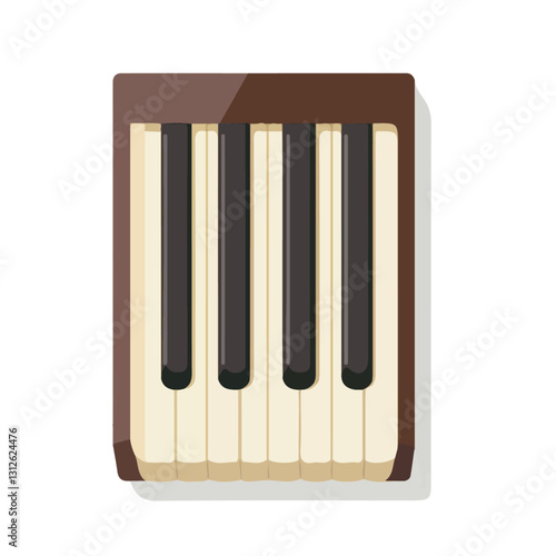 2D flat vector illustration glockenspiel keys icon isolated on a white background.

