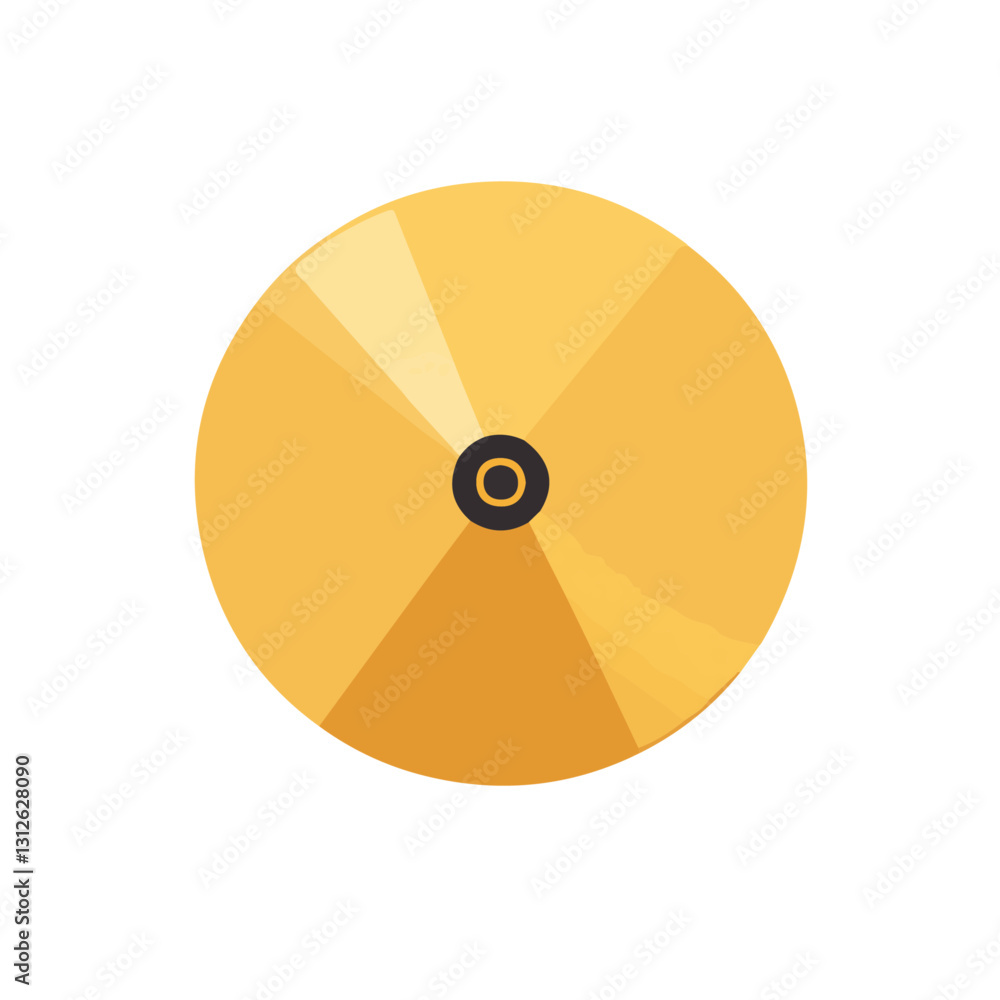 2D flat vector illustration jazz cymbal icon isolated on a white background.
2D flat vector illustration jazz cymbal icon isolated on a white background.