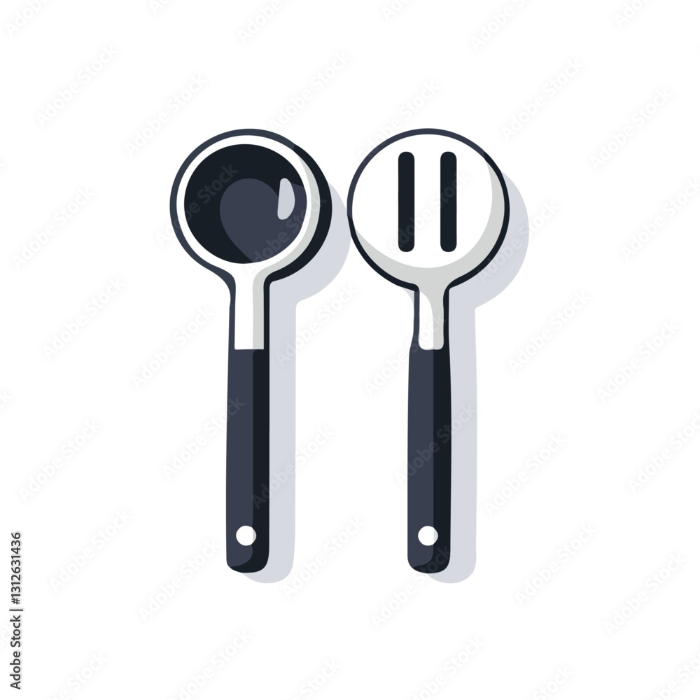 2D flat vector illustration Measuring spoons icon isolated on a white background.
2D flat vector illustration Measuring spoons icon isolated on a white background.