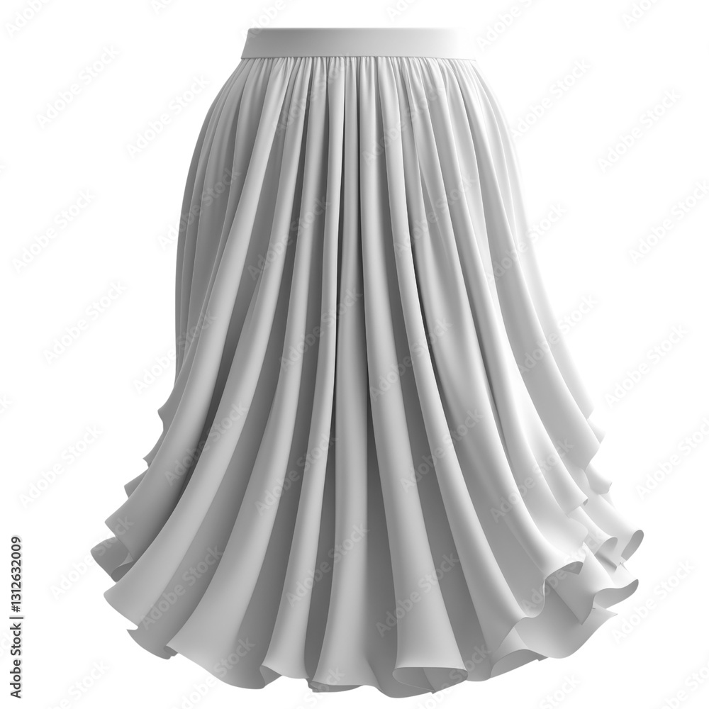 flowing white skirt with pleats, perfect for elegant occasions flowing white skirt with pleats, perfect for elegant occasions
