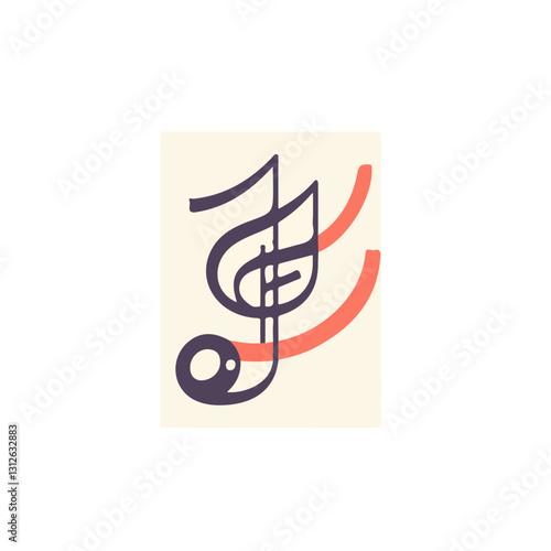 2D flat vector illustration Music conductor's score icon isolated on a white background.

