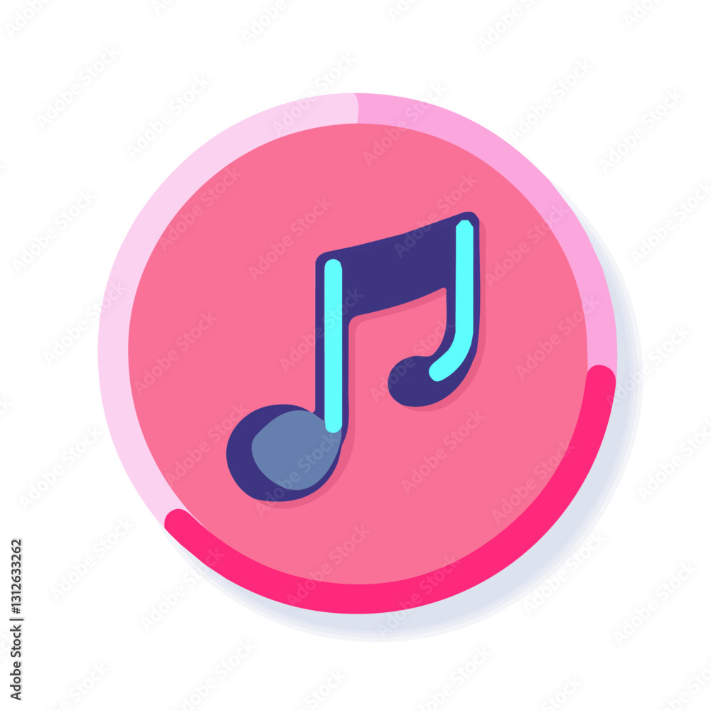 2D flat vector illustration Music practice timer icon isolated on a white background.
2D flat vector illustration Music practice timer icon isolated on a white background.