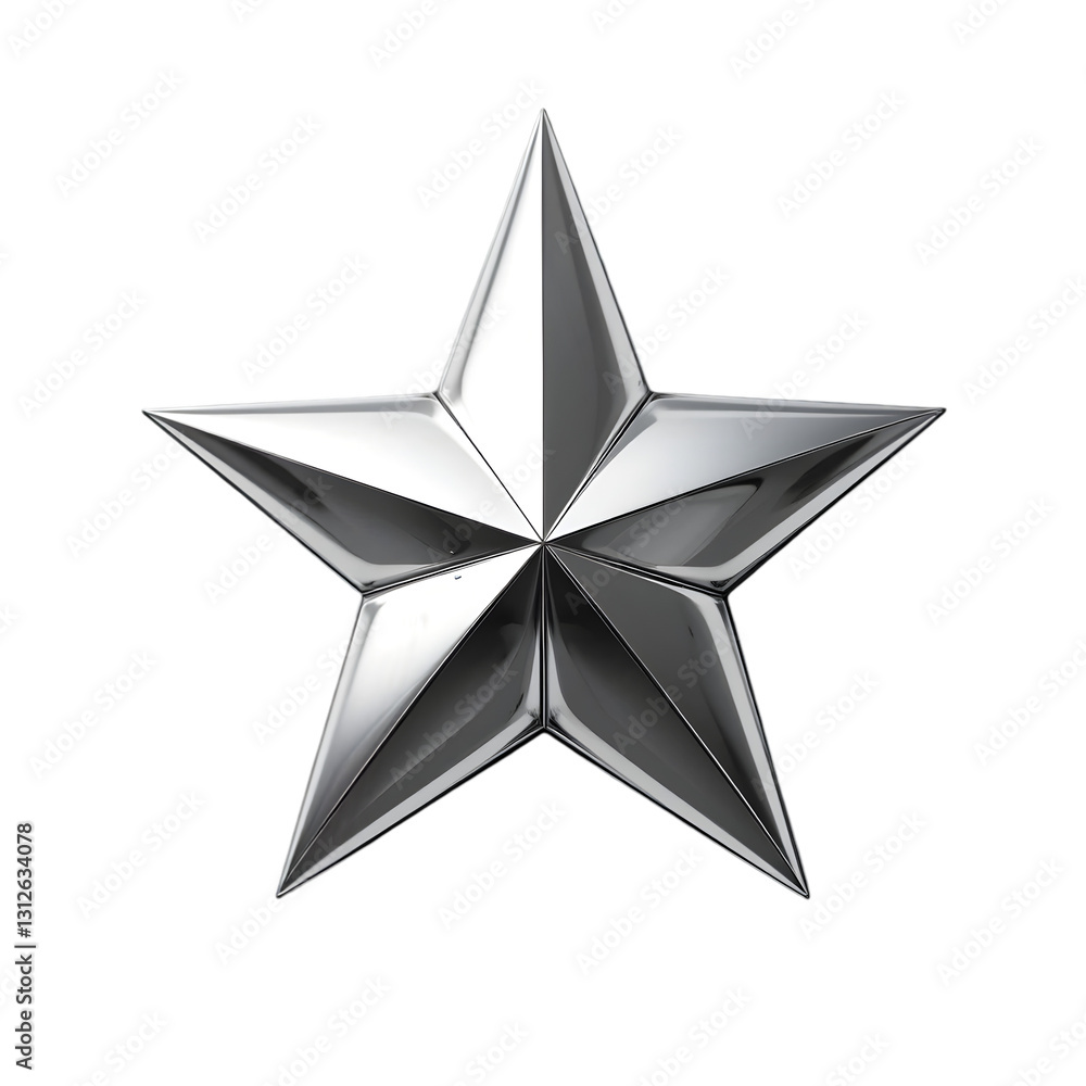 Obraz premium Silver Star: High-Res Image png