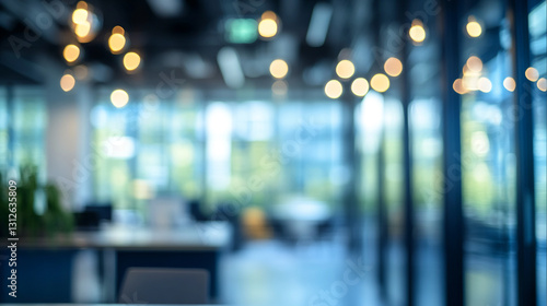 Wallpaper Mural Modern office interior with blurred background showcasing stylish lighting fixtures Torontodigital.ca