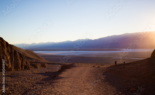 sunset over the desert