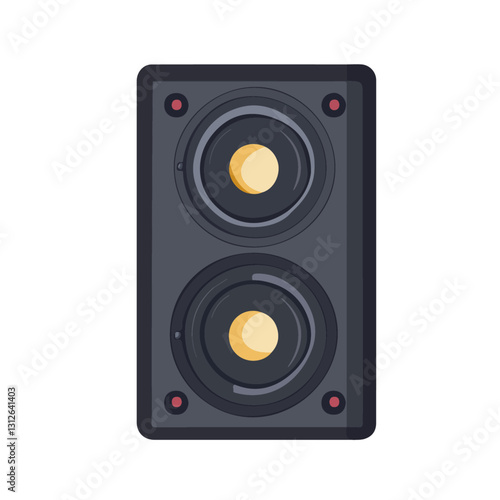 2D flat vector illustration Speaker system icon isolated on a white background.

