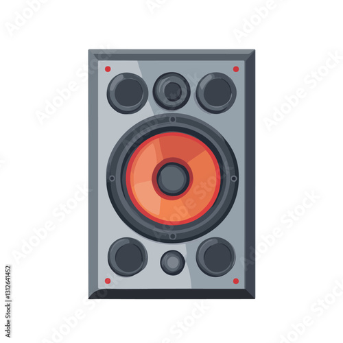 2D flat vector illustration Speaker system icon isolated on a white background.

