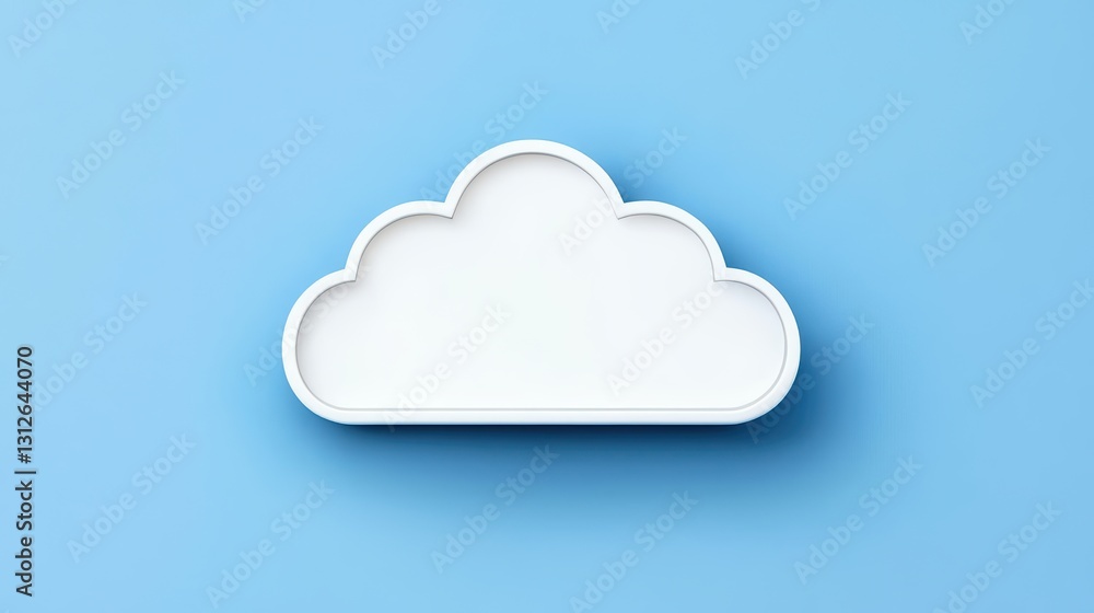 Futuristic Cloud Computing Infrastructure with Minimalist Design on Soft Blue Background Futuristic Cloud Computing Infrastructure with Minimalist Design on Soft Blue Background