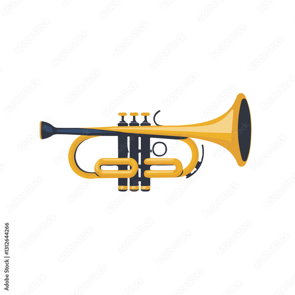 2D flat vector illustration Trumpet mute icon isolated on a white background.
2D flat vector illustration Trumpet mute icon isolated on a white background.