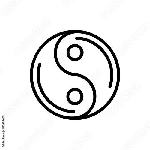 Yin-Yang icon representing balance and harmony, philosophical concept