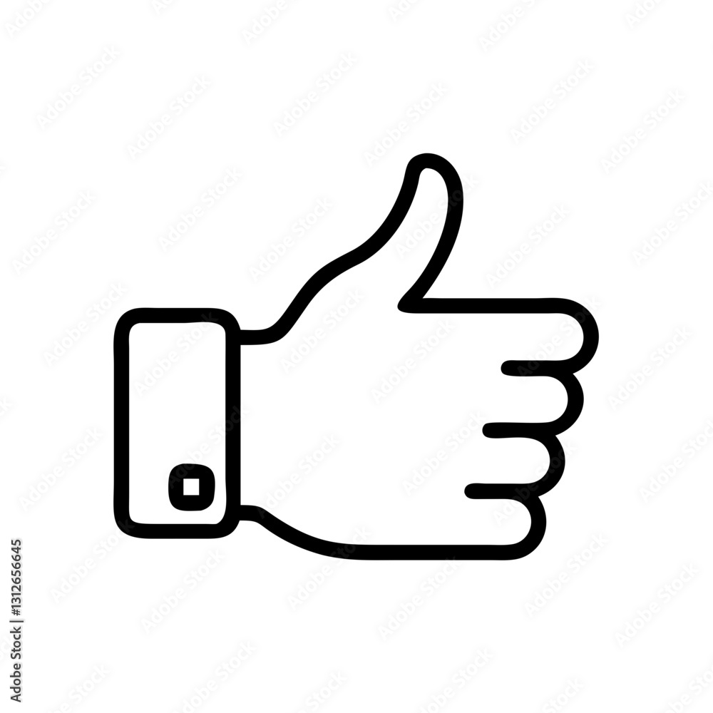 Thumbs-up icon expressing positivity, approval concept Thumbs-up icon expressing positivity, approval concept