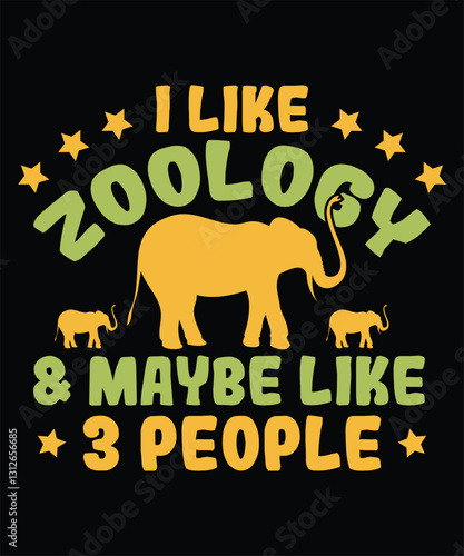 zoology wild t shirt design vector art illustration 
