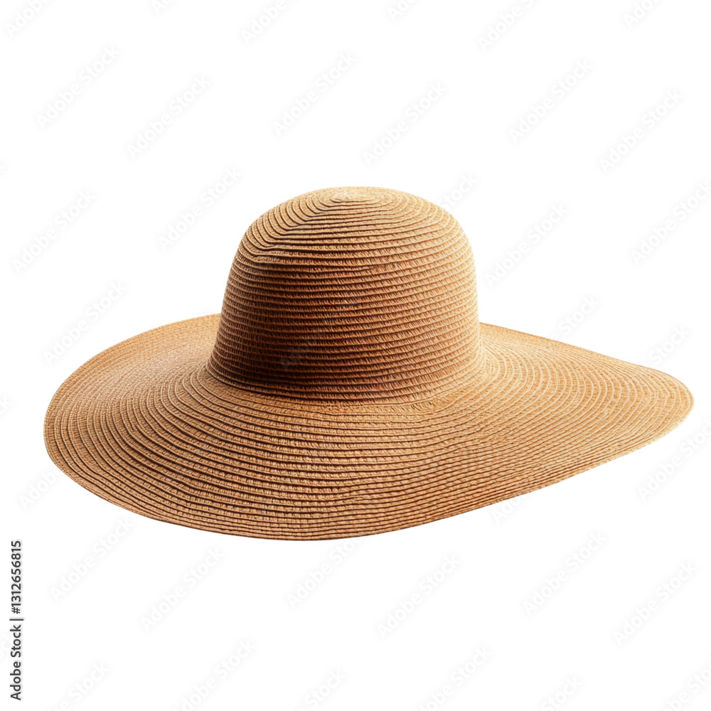 Elegant Straw Sun Hat for Summer Days . Transparent background PNG Elegant Straw Sun Hat for Summer Days . Transparent background PNG