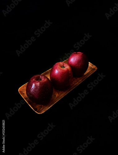 Apples on Plate in Tree Shape
