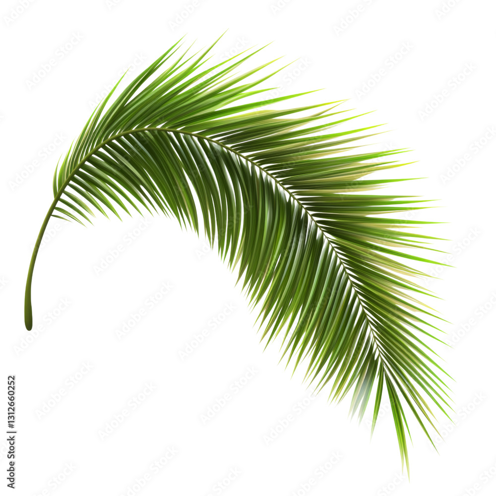 Fototapeta premium Stunning Palm Leaf Illustration . Transparent background PNG