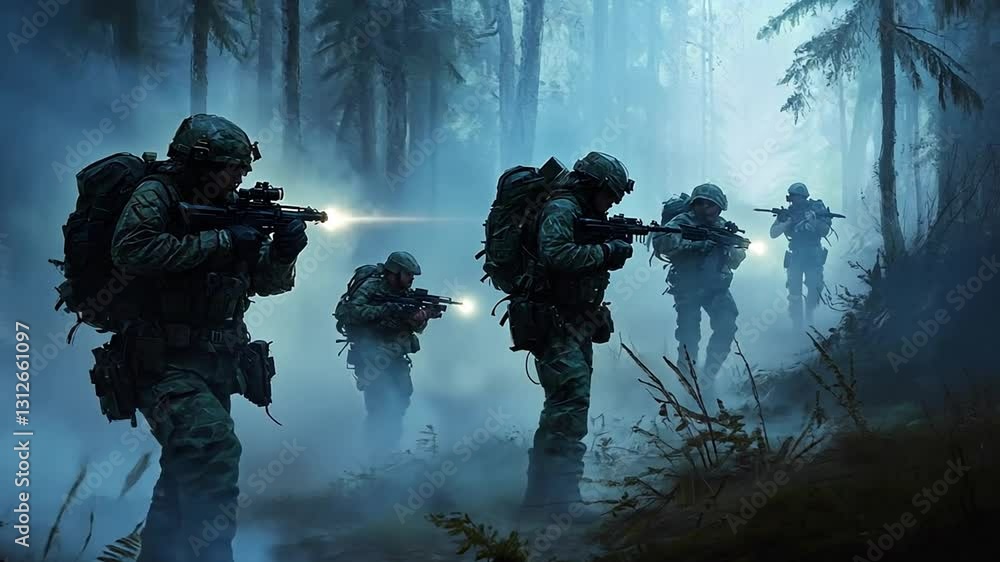 Soldiers in the Foggy Forest: A Military Operation Soldiers in the Foggy Forest: A Military Operation