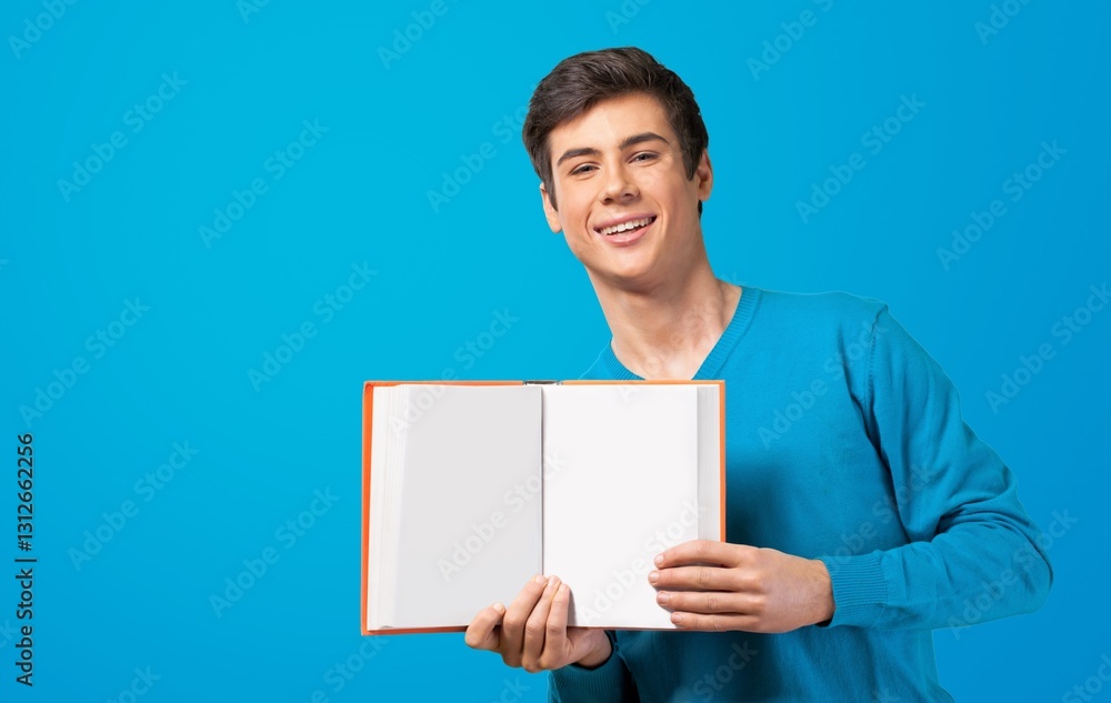 Smiling school student posing on background Smiling school student posing on background