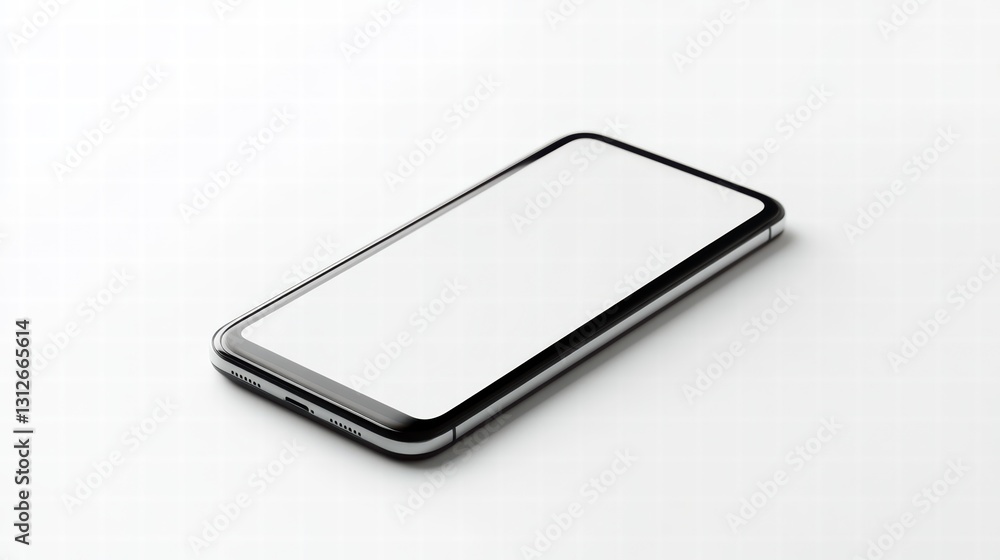 Sleek Smartphone Mockup: A modern smartphone, showcasing a blank screen for design concepts, isolated against a simple background, emphasizing its sleek design and user-friendly interface. Sleek Smartphone Mockup: A modern smartphone, showcasing a blank screen for design concepts, isolated against a simple background, emphasizing its sleek design and user-friendly interface.