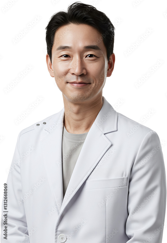 Confident male doctor in white coat, portrait Confident male doctor in white coat, portrait