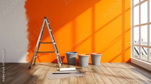 Wallpaper Mural Interior room undergoing repainting Torontodigital.ca