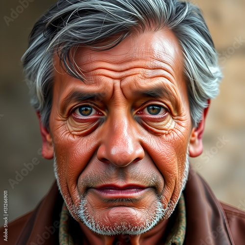 A middleaged man, his hair a saltandpepper mix, displaying wisdom beyond his years. His eyes reveal a quiet determination to bring change, to address housing discrimination. His roughened photo