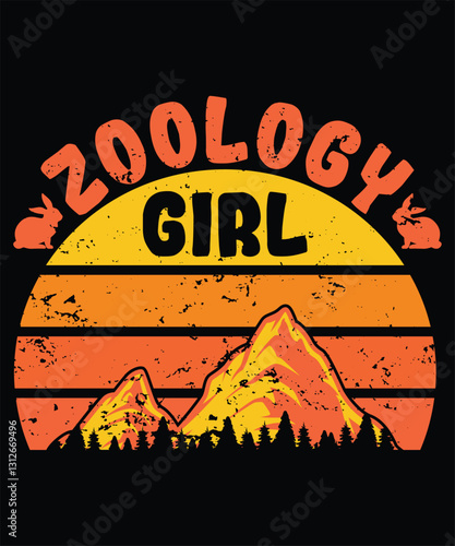 zoology wild t shirt design vector art illustration 
