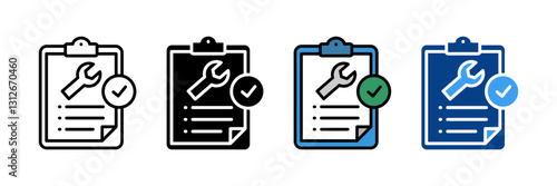 Service Terms Icon Set Multiple Style Collection